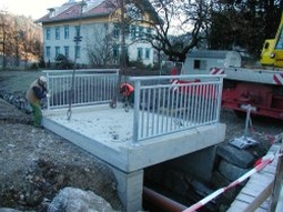 Untere Überfahrt während der Bauphase(mit Brückenplatte)