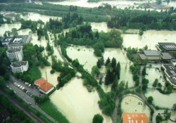 Immenstadt, Bereich Krankenhaus - Hochwasser Pfingsten 1999