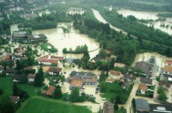 Immenstadt, Bereich Stadion - Hochwasser Pfingsten 1999