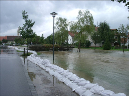 Hochwasser der Östlichen Günz am 23.08.2005 in Erkheim