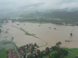 Südlich von Sonthofen - Hochwasser August 2005