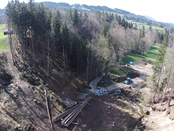 Luftbild vor dem Bau, März 2015