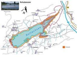 Karte Rottachsee mit farblicher Kennzeichnung der ausgewiesenen Schutzzonen
