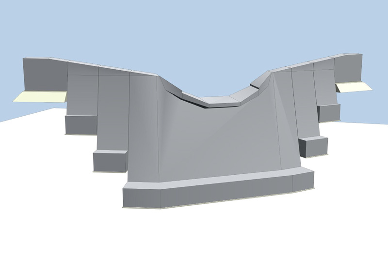 3D-Modell der Konsolidierungssperre 3D-Modell der Konsolidierungssperre